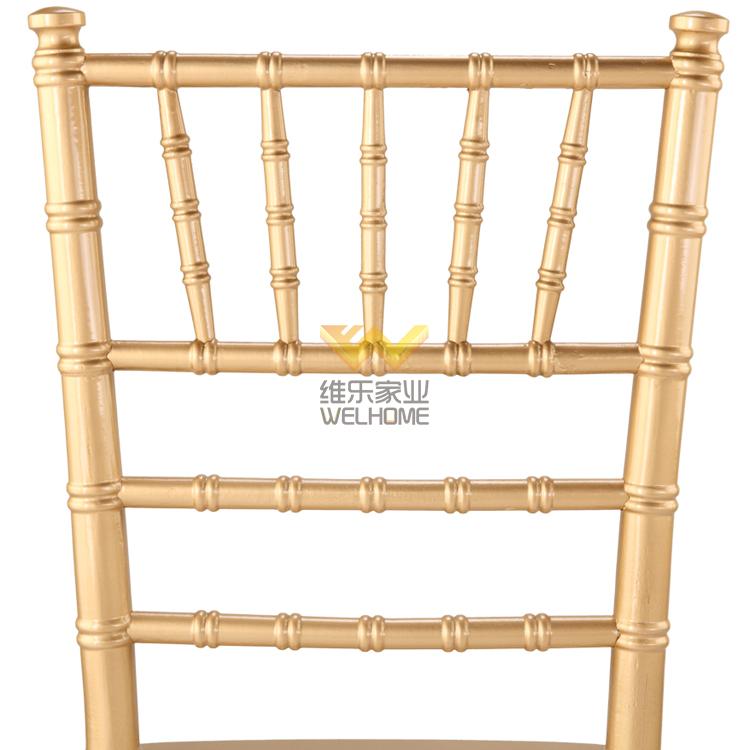 hotsale solid wood gold color chiavari chair for wedding rental